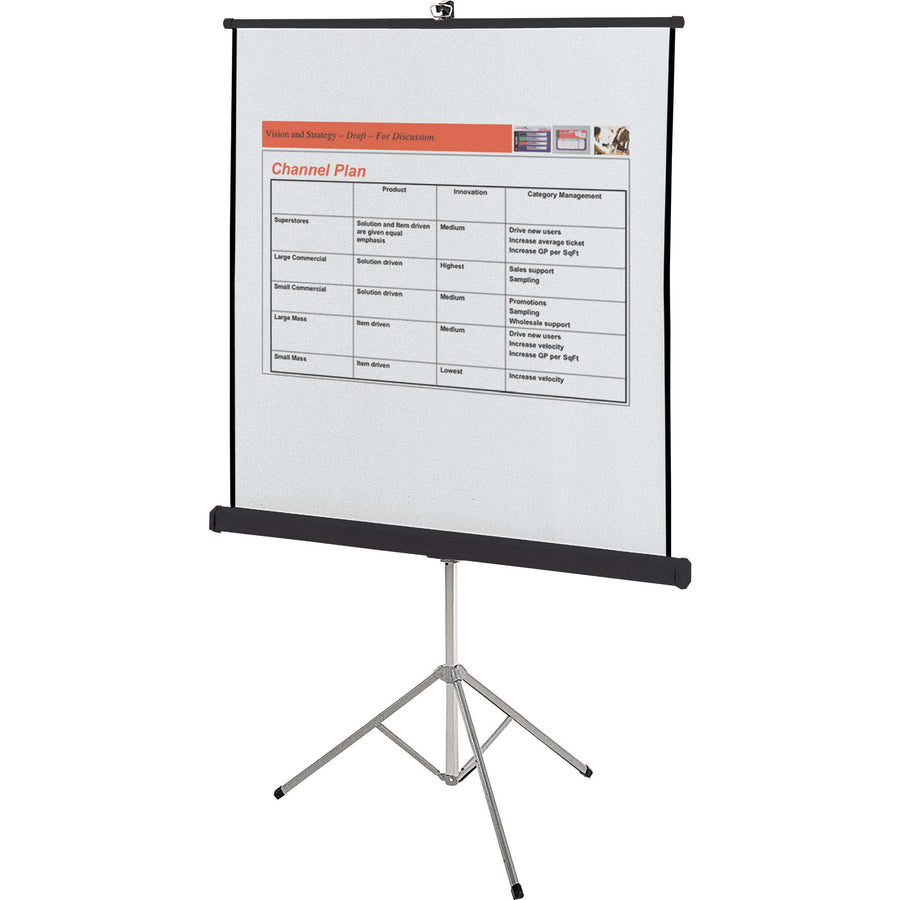 Image of Quartet® Portable Tripod Projection Screen, 60 X 60, White Matte Finish