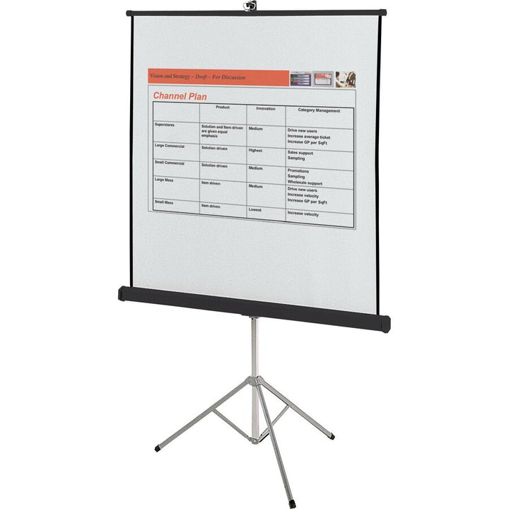 Image of Quartet® Portable Tripod Projection Screen, 60 X 60, White Matte Finish