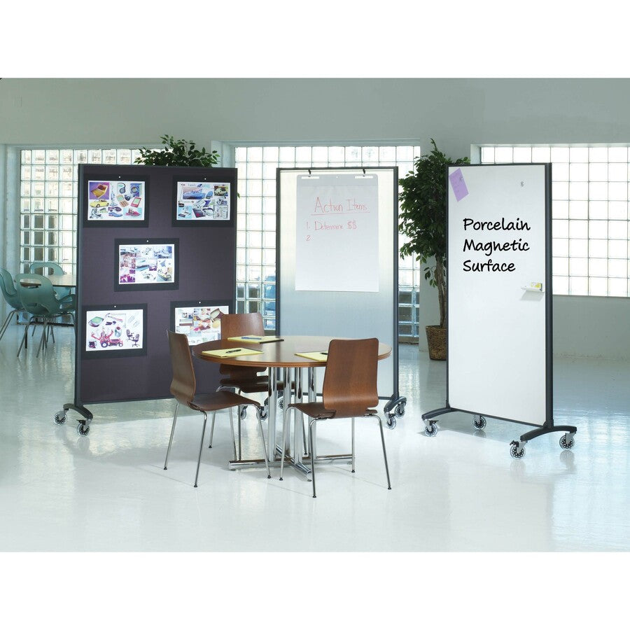 Image of Quartet® Multi Rm Divider/Magnetic Brd, 2-Sided, 3'x6', GPHT Frame