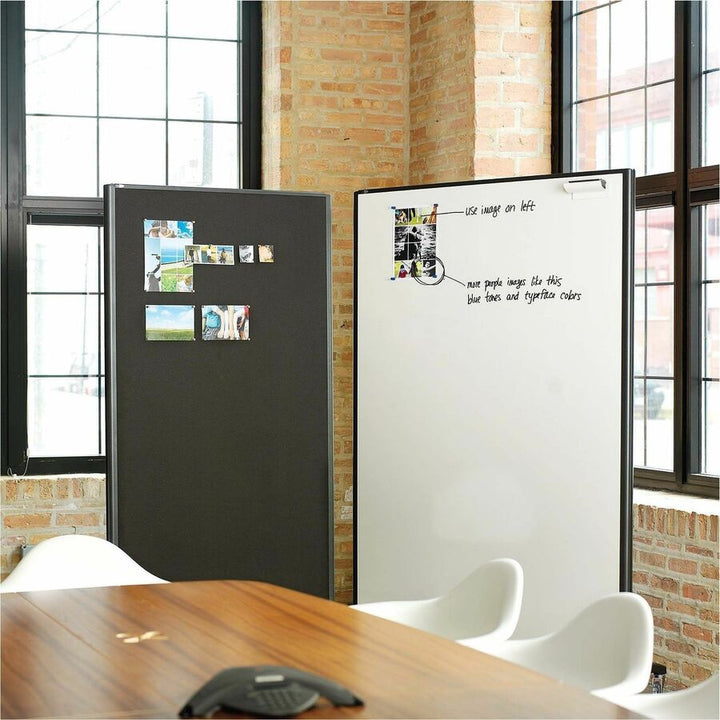 Image of Quartet® Multi Rm Divider/Magnetic Brd, 2-Sided, 4'x6', GPHT Frame