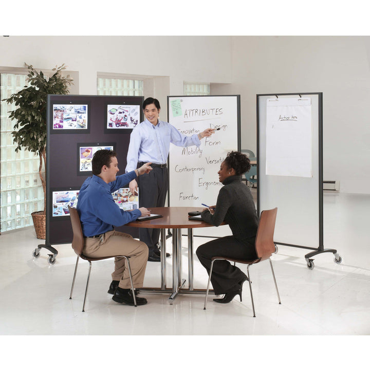 Image of Quartet® Multi Rm Divider/Magnetic Brd, 2-Sided, 4'x6', GPHT Frame
