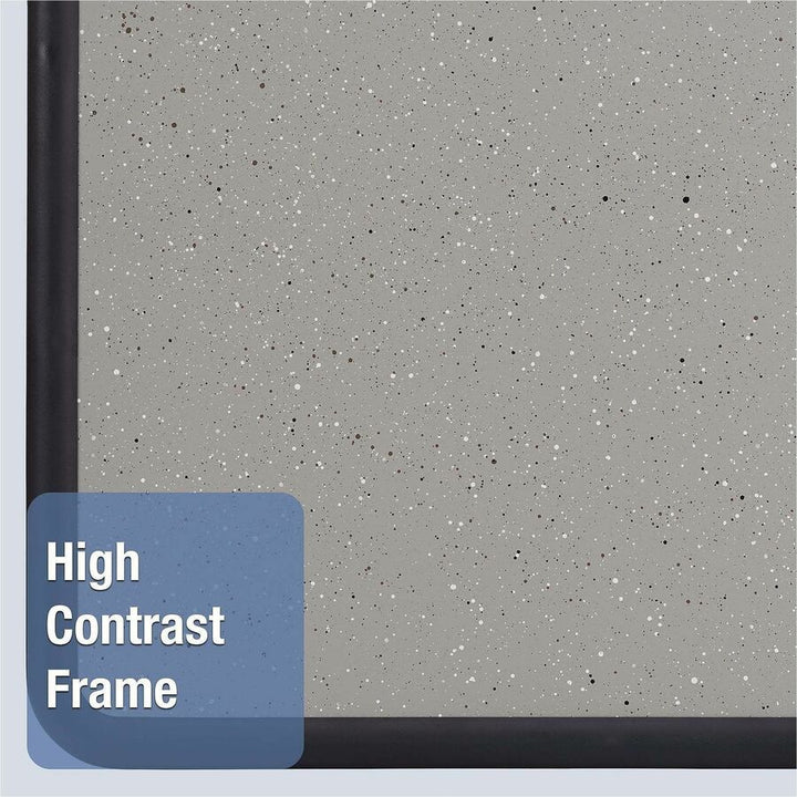 Image of Quartet® Contour Granite Board, 36" x 24", Granite Gray Surface, Black Plastic Frame