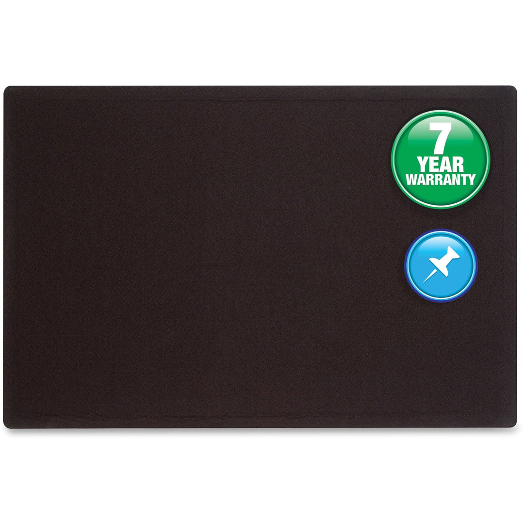 Image of Quartet® Oval Office Fabric Board, 36" x 24", Black Surface