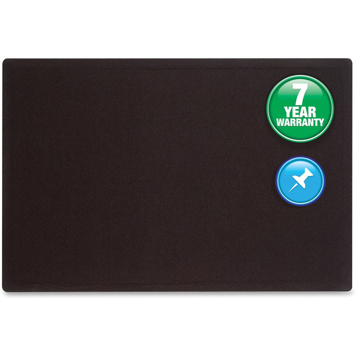 Image of Quartet® Oval Office Fabric Board, 36" x 24", Black Surface