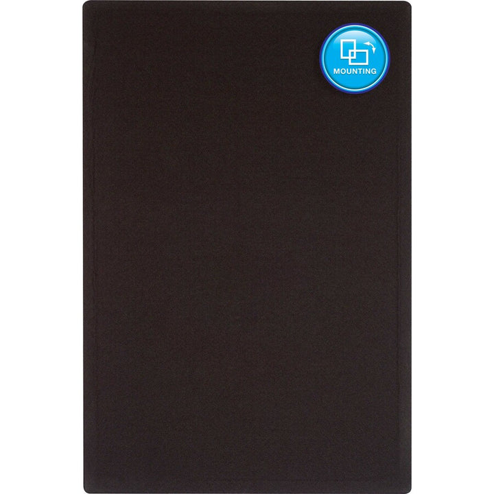 Image of Quartet® Oval Office Fabric Board, 36" x 24", Black Surface