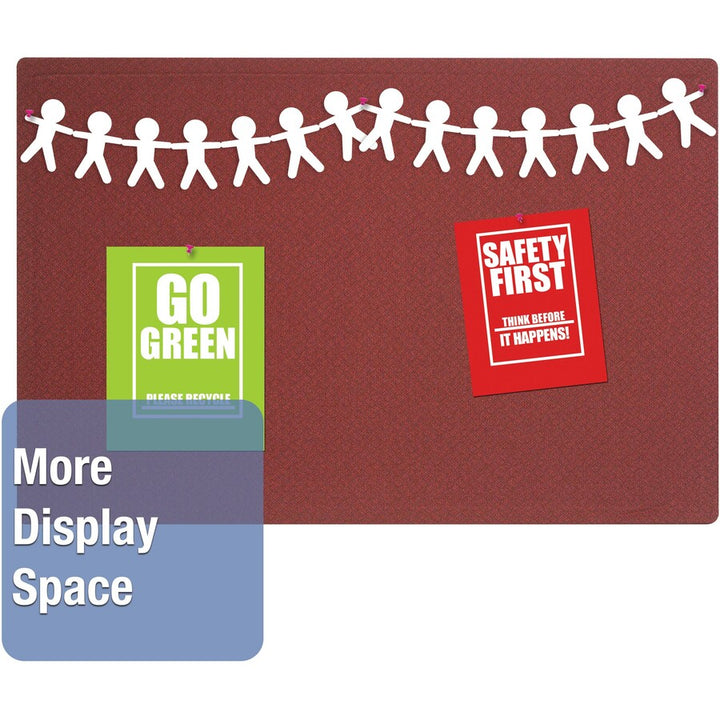 Image of Quartet® Oval Office Fabric Board, 36" x 24", Gray Surface