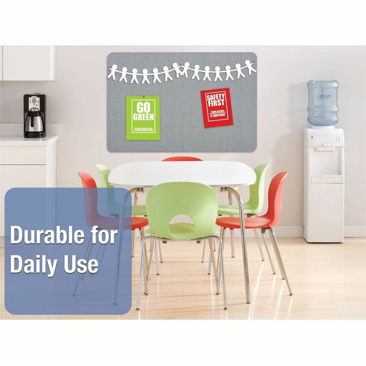 Image of Quartet® Oval Fabric Bulletin Board, 4'x3', Light Blue