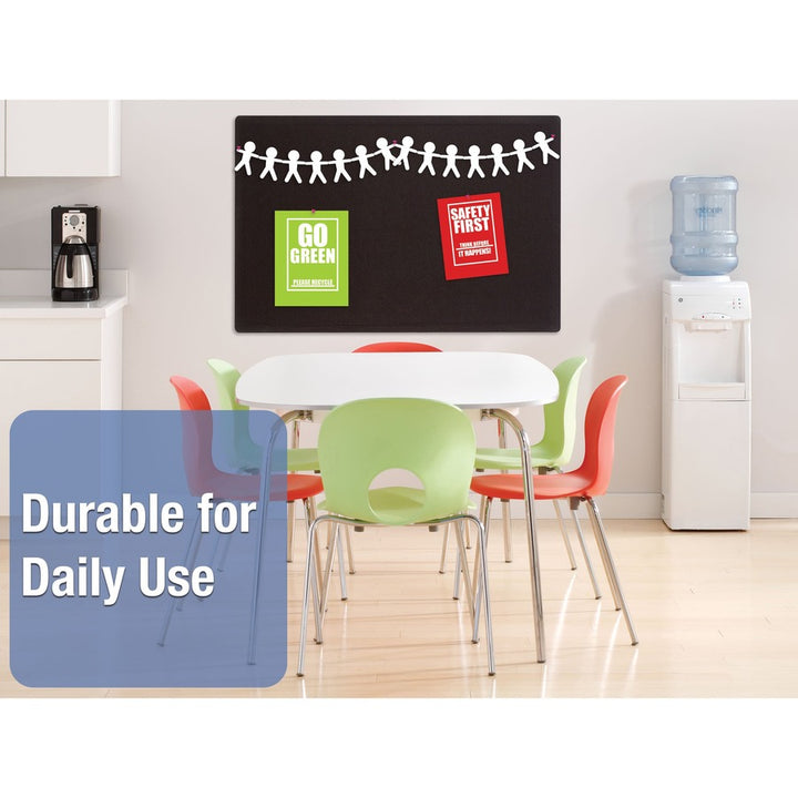 Image of Quartet® Oval Office Fabric Board, 48" x 36", Black Surface