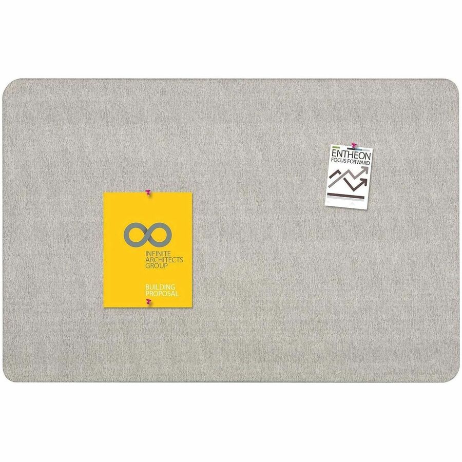 Image of Quartet® Oval Office Fabric Board, 48" x 36", Gray Surface
