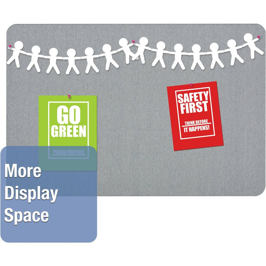 Image of Quartet® Oval Office Fabric Board, 48" x 36", Gray Surface