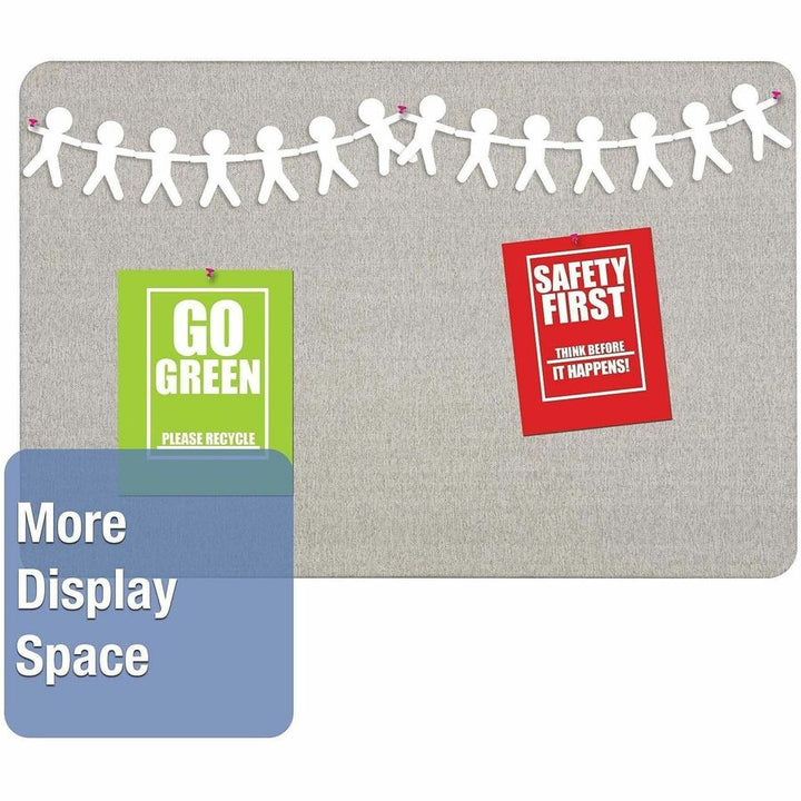 Image of Quartet® Oval Office Fabric Board, 48" x 36", Gray Surface