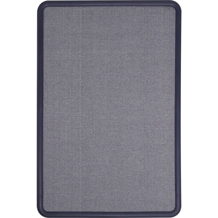 Image of Quartet® Contour Fabric Bulletin Board, 48" x 36", Light Blue Surface, Navy Blue Plastic Frame