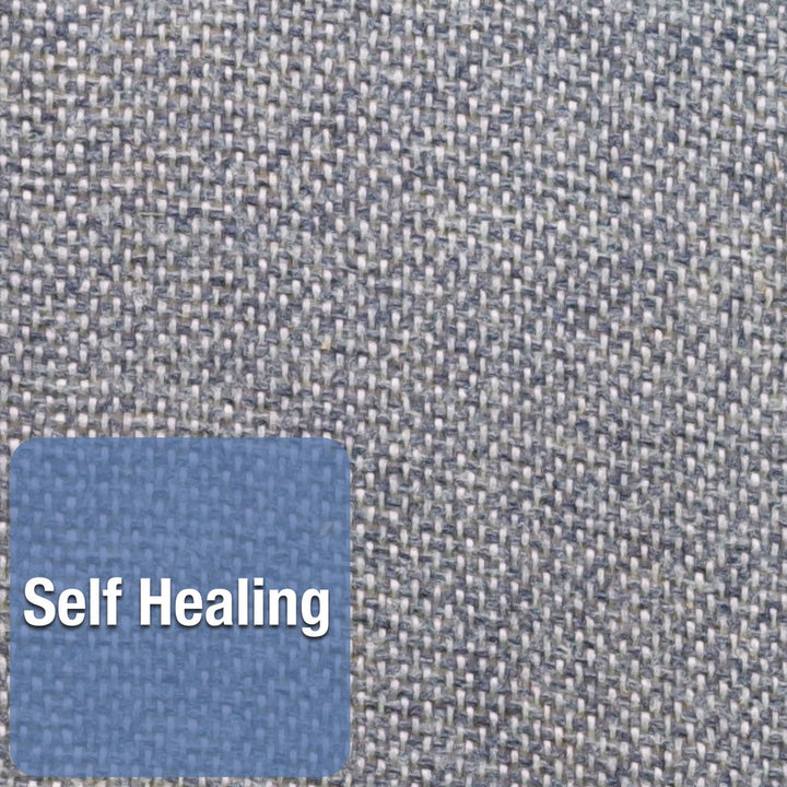 Image of Quartet® Contour Fabric Bulletin Board, 48" x 36", Light Blue Surface, Navy Blue Plastic Frame