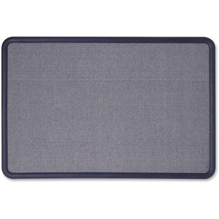 Image of Quartet® Contour Fabric Bulletin Board, 48" x 36", Light Blue Surface, Navy Blue Plastic Frame