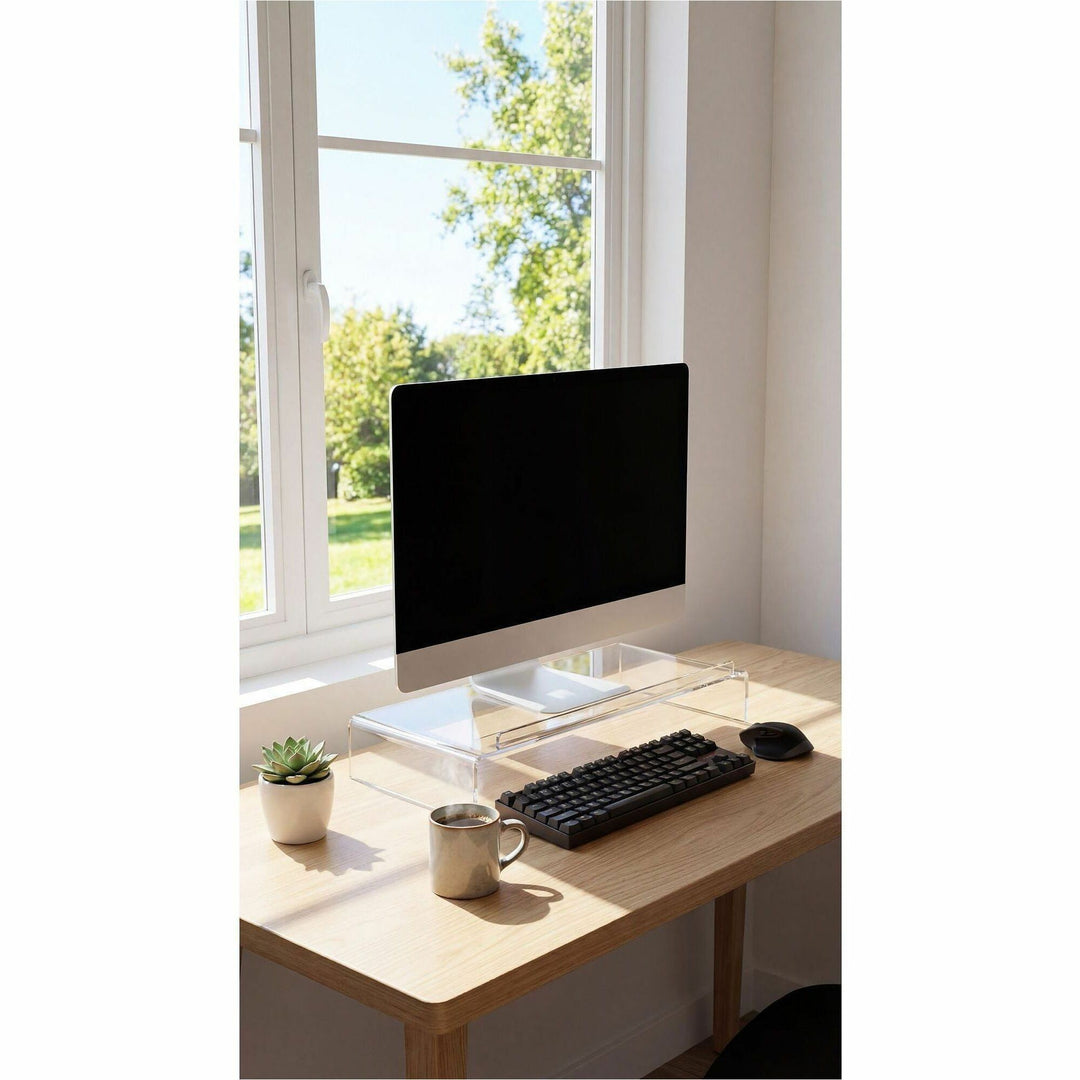 Image of Kantek Acrylic Monitor Stand, 21-1/4"x11-1/2"x3-3/4", Clear