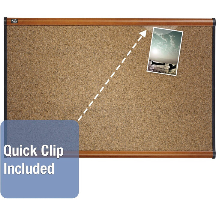 Image of Quartet® Bulletin Board, 6'x4', Light Cherry Frame