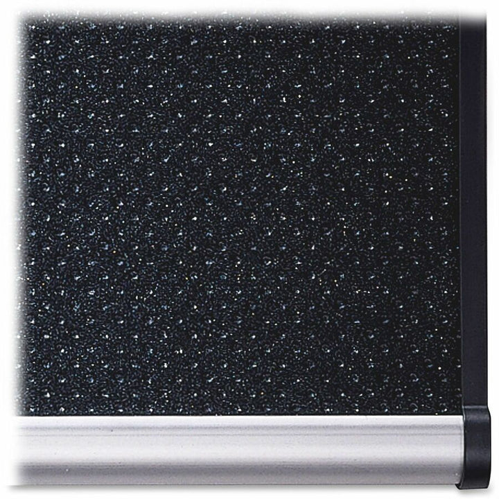 Image of Quartet® Prestige Black Embossed Foam Bulletin Board, 48" x 36", Black Surface, Silver Aluminum/Plastic Frame