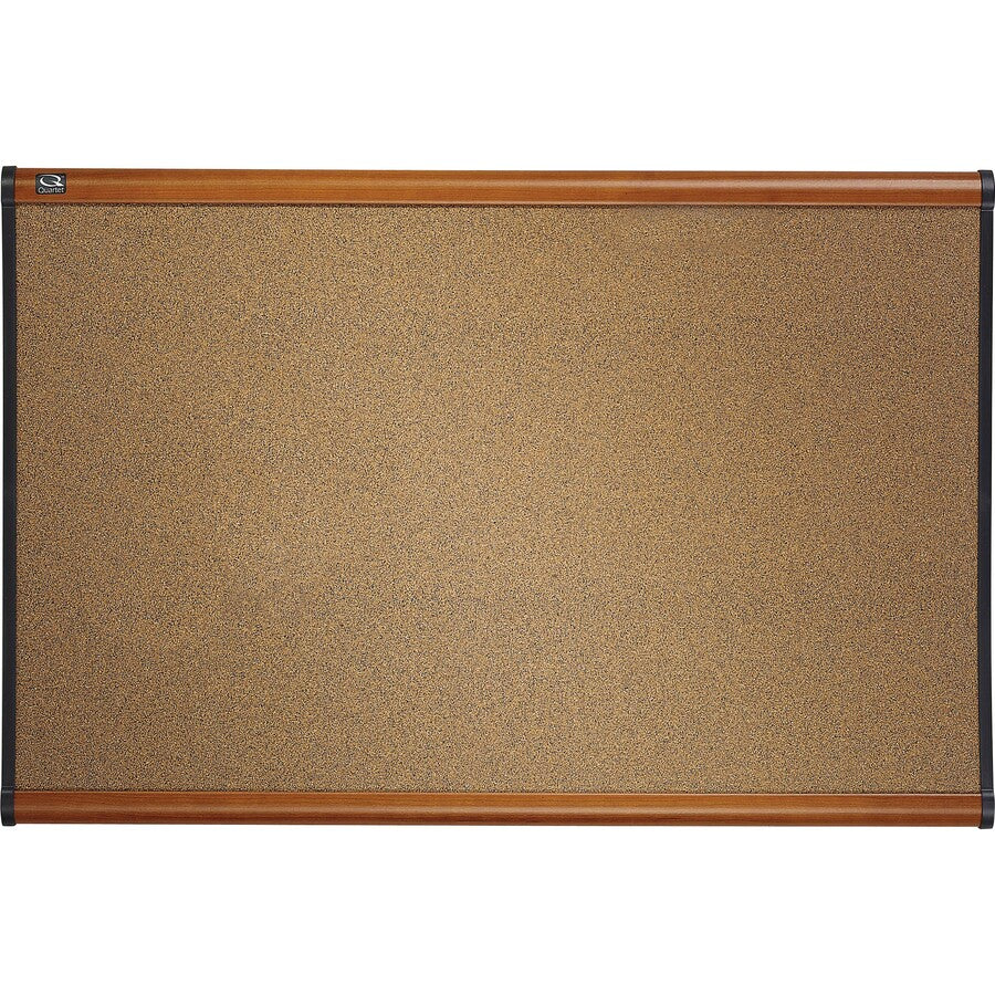 Image of Quartet® Prestige Black Embossed Foam Bulletin Board, 48" x 36", Black Surface, Silver Aluminum/Plastic Frame