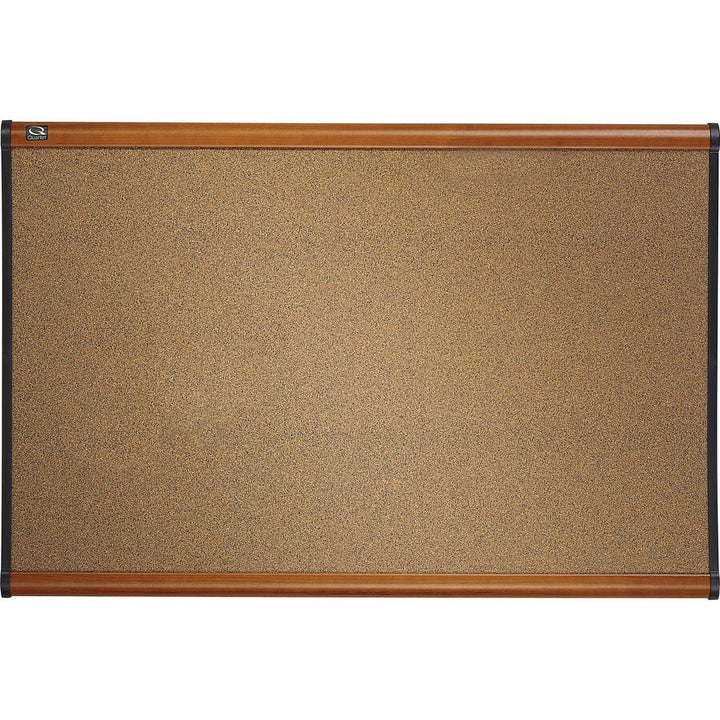 Image of Quartet® Prestige Black Embossed Foam Bulletin Board, 48" x 36", Black Surface, Silver Aluminum/Plastic Frame