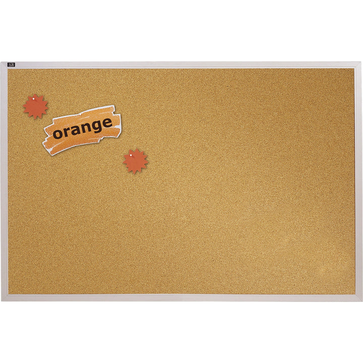 Image of Quartet® Cork Bulletin board, Aluminum Frame, 4'x8'
