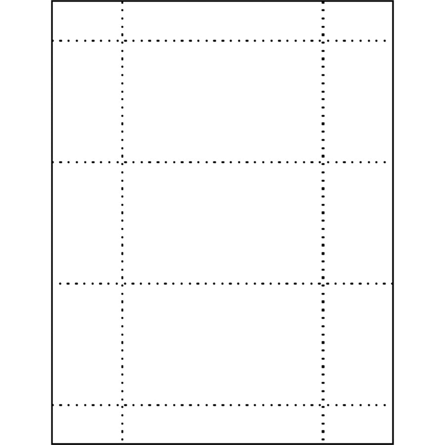 Image of MACO® Unruled Microperforated Laser/inkjet Index Cards, 3 X 5, White, 150 Cards, 3 Cards/sheet, 50 Sheets/box
