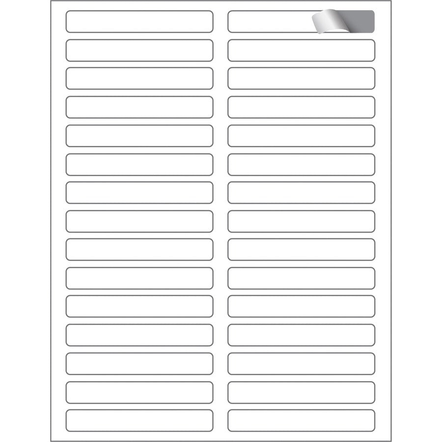 Image of MACO® Cover-All Opaque File Folder Labels, Inkjet/laser Printers, 0.66 X 3.44, White, 30 Labels/sheet, 50 Sheets/box