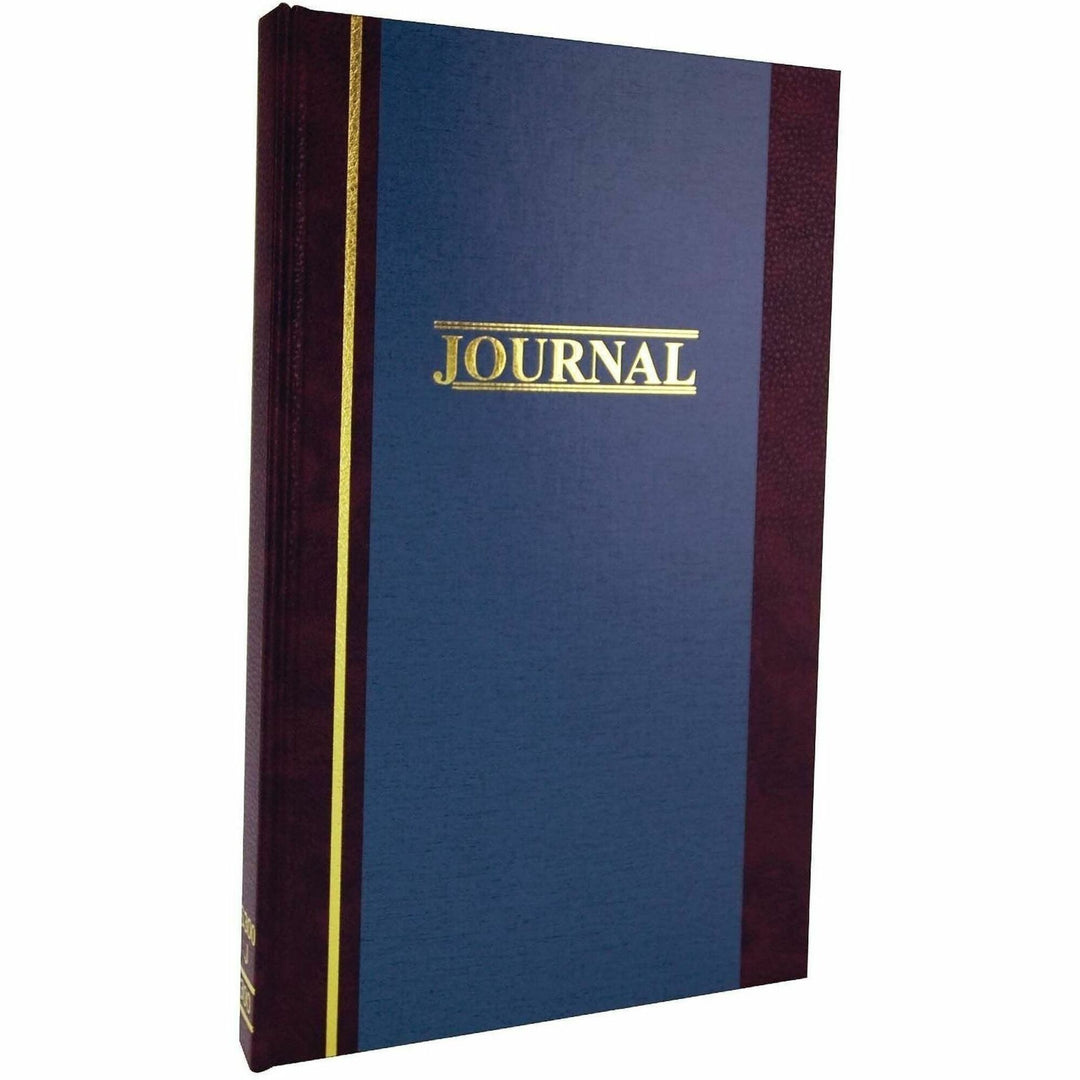 Image of Wilson Jones® Account Book,S.E. Ledger-Ruled,150 Pages,11-3/4"x7-1/4",Blue