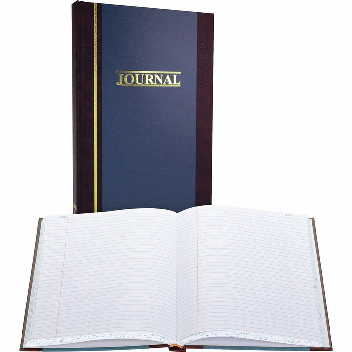 Image of Wilson Jones® Account Book, Record-Ruled, 300 Pages, 11-3/4"x7-1/4", Blue