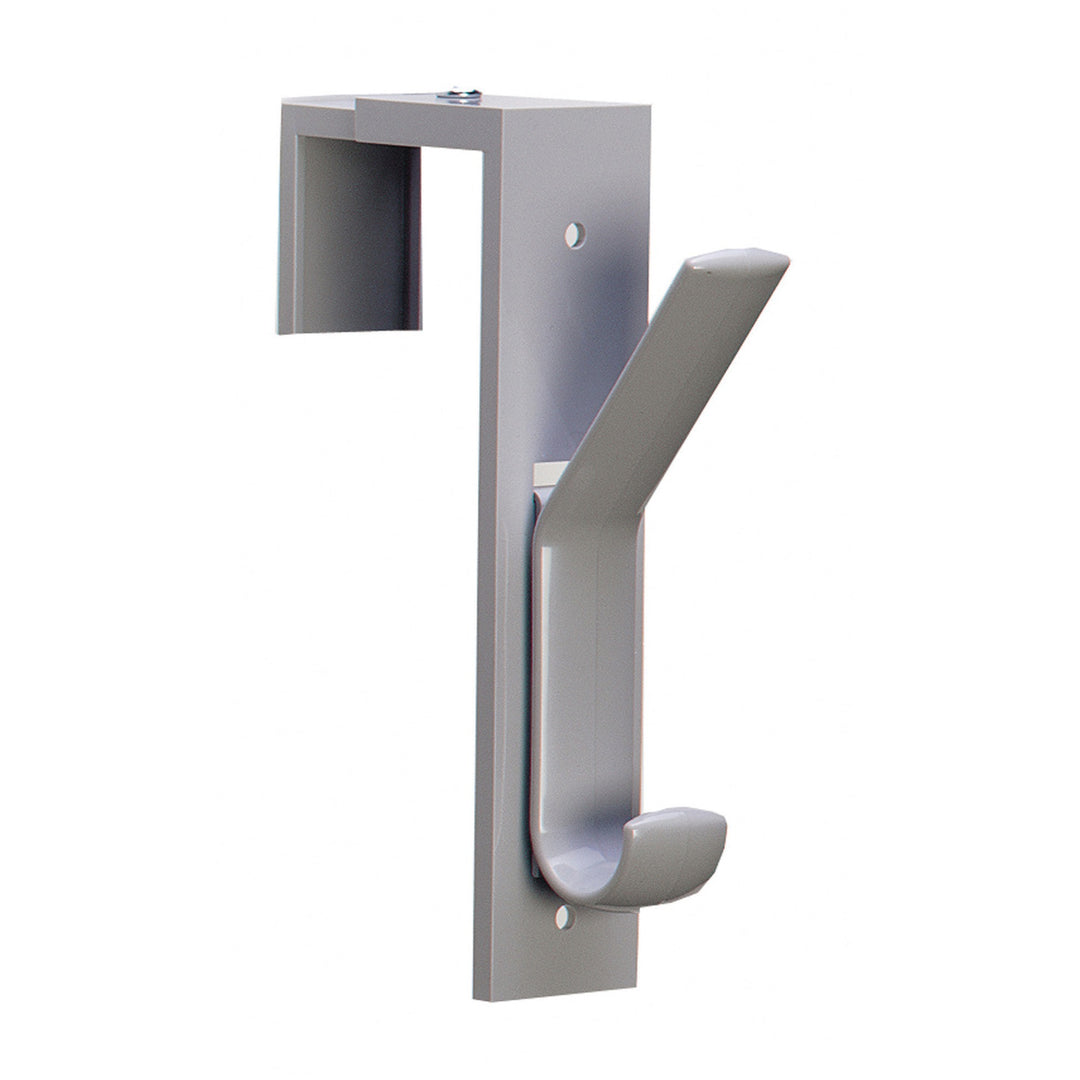 Image of deflecto® Partition Hook,1-1/2"x6-1/2"x2-1/2",Adjust to 2-1/2",2/PK,GY