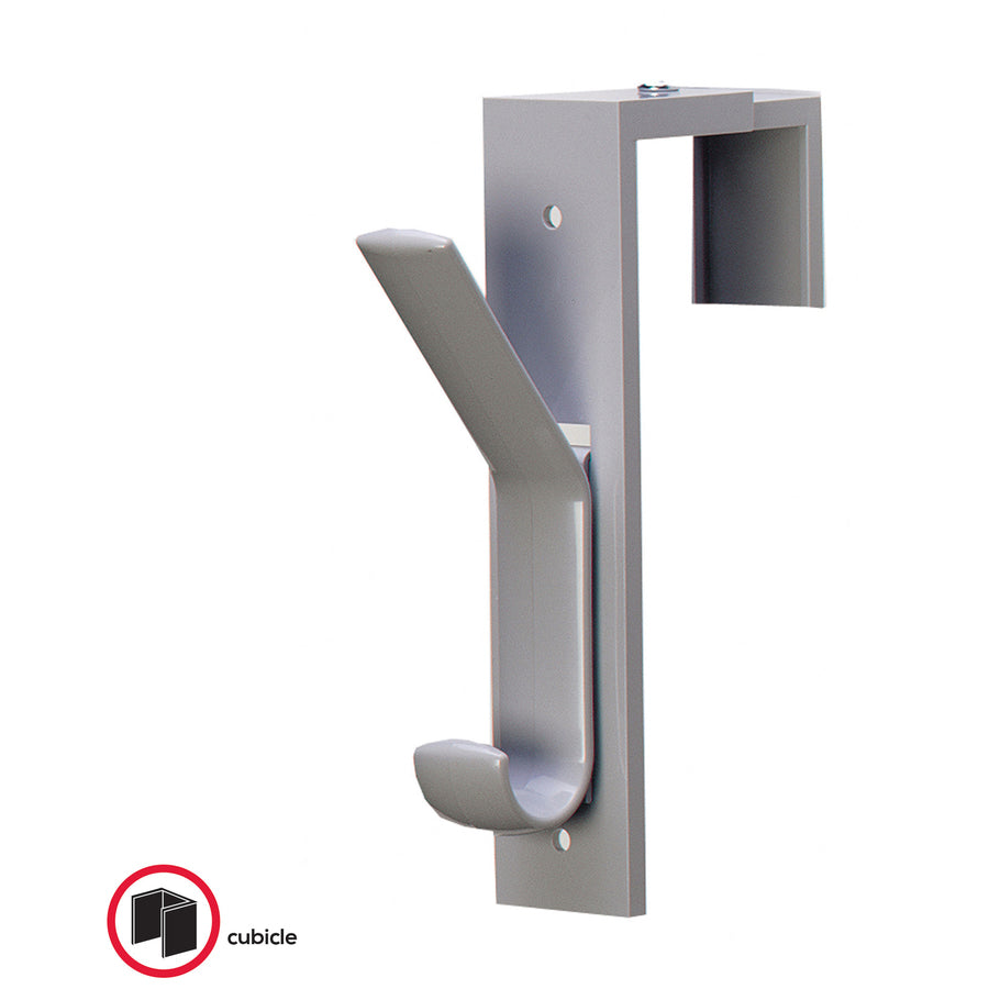 Image of deflecto® Partition Hook,1-1/2"x6-1/2"x2-1/2",Adjust to 2-1/2",2/PK,GY