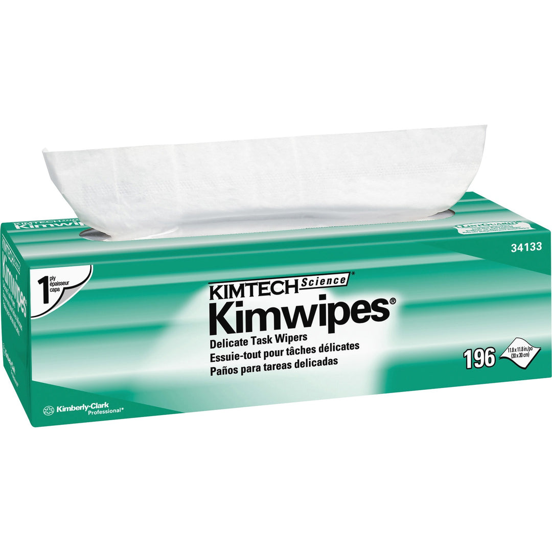 Image of Kimberly-Clark 34133 KimTech 1-ply Delicate Task Wipers, 11.80" W x 11.80" Length, 196/Pack, 1 Carton