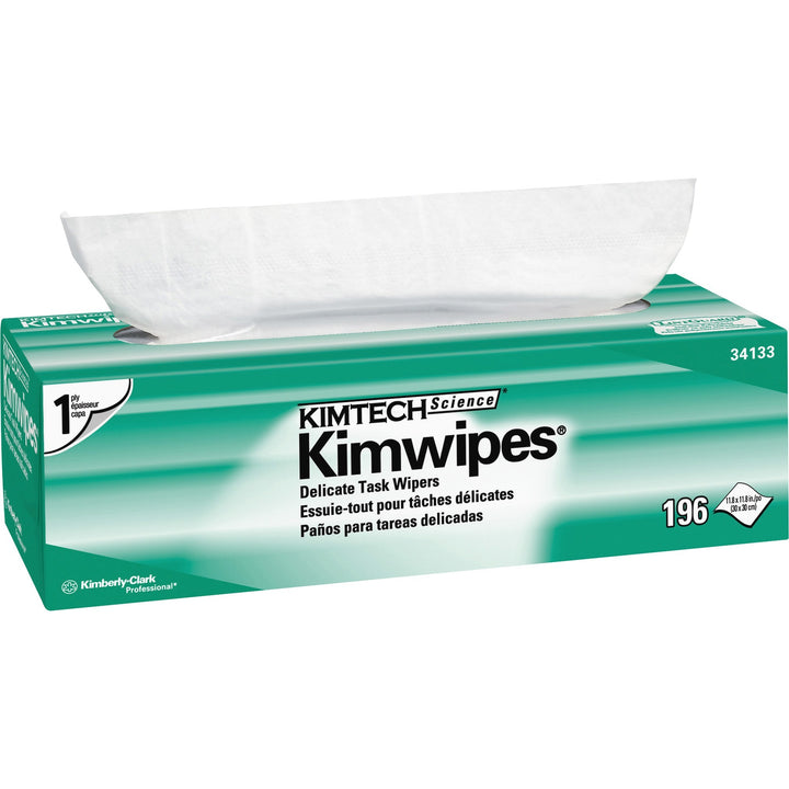 Image of Kimberly-Clark 34133 KimTech 1-ply Delicate Task Wipers, 11.80" W x 11.80" Length, 196/Pack, 1 Carton