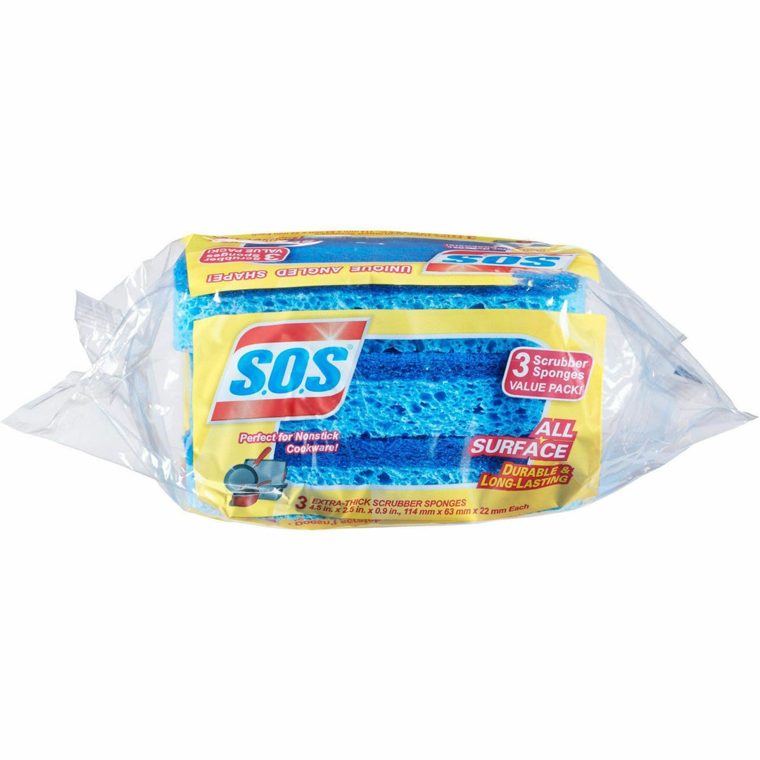 Image of Clorox® Scrubber Sponge, All Surface, 3"x5-1/4", 3/PK, Blue