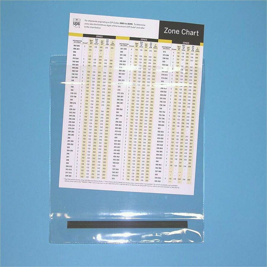 Image of Tatco Magnetic Vinyl Pockets, 9"x12"Insert Size, 25/BX, Clear