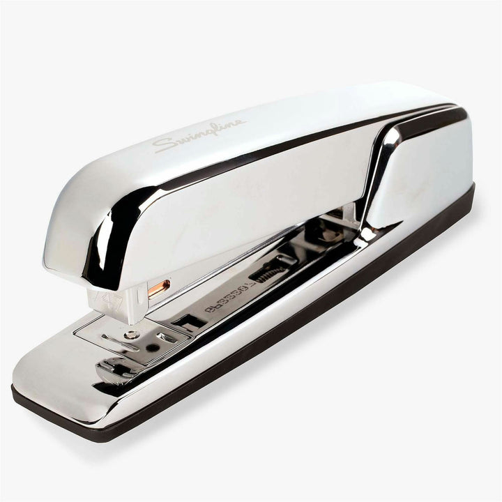 Image of Swingline® 747 Business Full Strip Desk Stapler, 30-Sheet Capacity, Polished Chrome