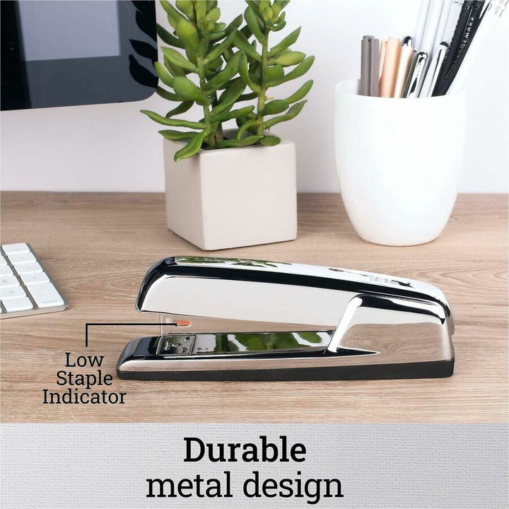 Image of Swingline® 747 Business Full Strip Desk Stapler, 30-Sheet Capacity, Polished Chrome