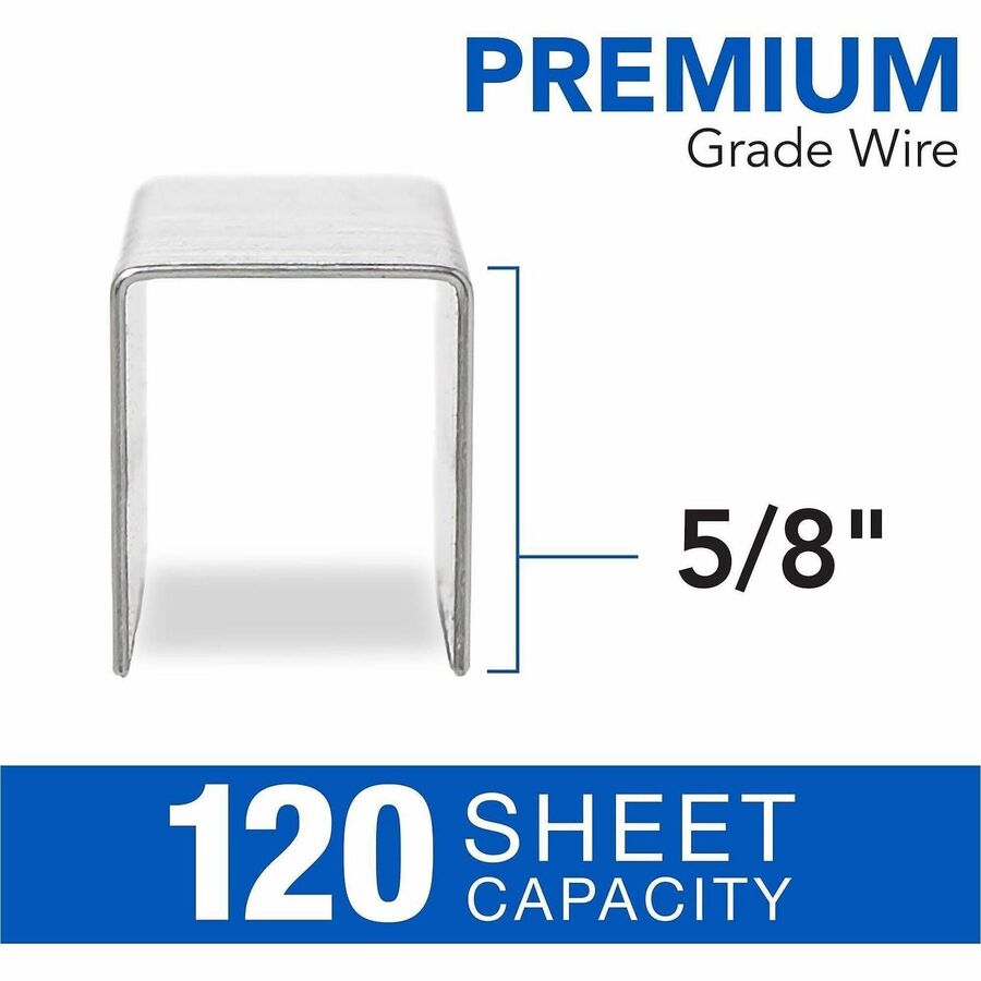 Image of Swingline® Light Touch Heavy-Duty Staples, 0.63" Leg, 0.5" Crown, Steel, 2,500/box