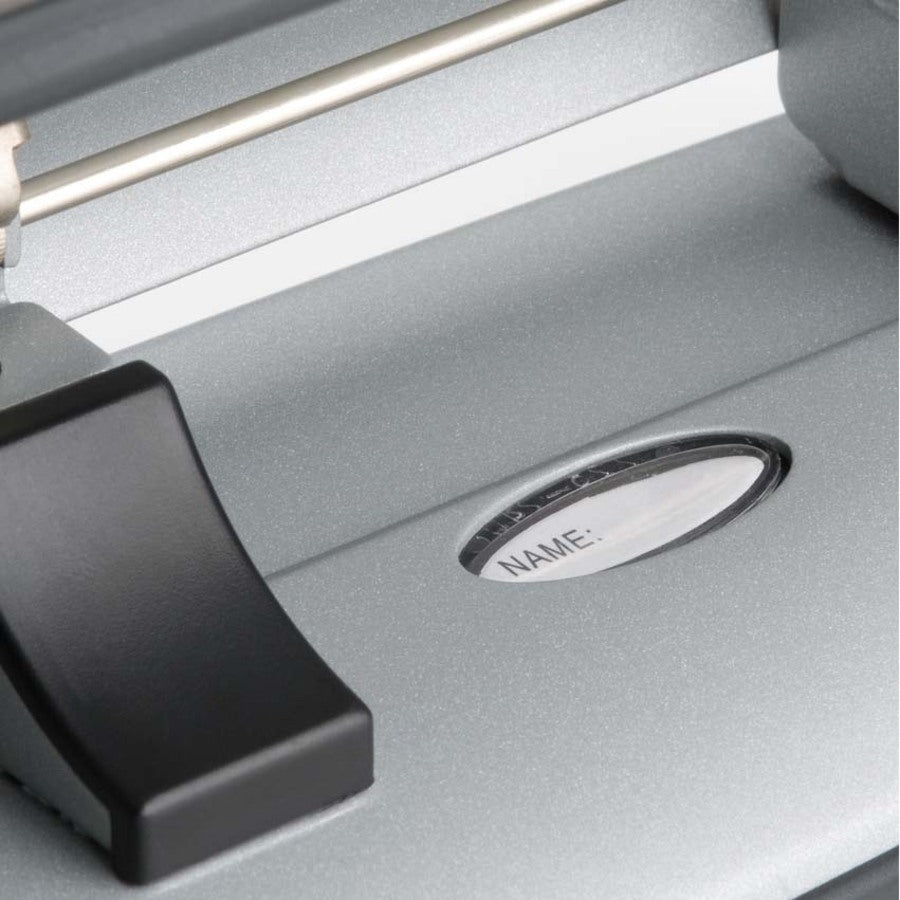 Image of Swingline® Easy View Hole Punch, 3-Hole, 9/32" Holes, Silver/Black