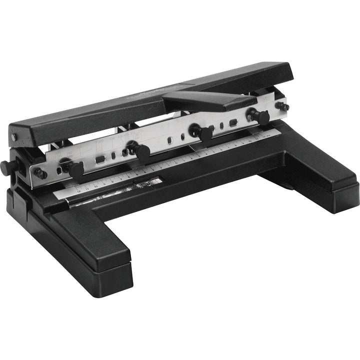 Image of Swingline® 40-Sheet Heavy-Duty Two- To Four-Hole Adjustable Heavy-Duty Paper Punch, 9/32" Holes, Black