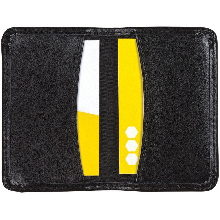 Image of Samsill® Regal Leather Business Card Wallet, Holds 25 2 X 3.5 Cards, 4.25 X 3, Black
