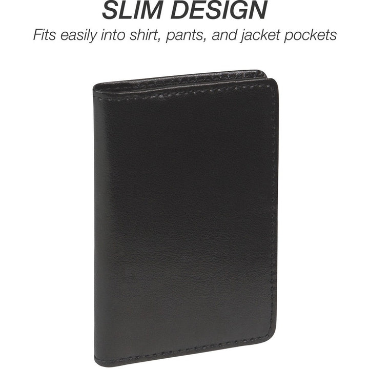 Image of Samsill® Regal Leather Business Card Wallet, Holds 25 2 X 3.5 Cards, 4.25 X 3, Black