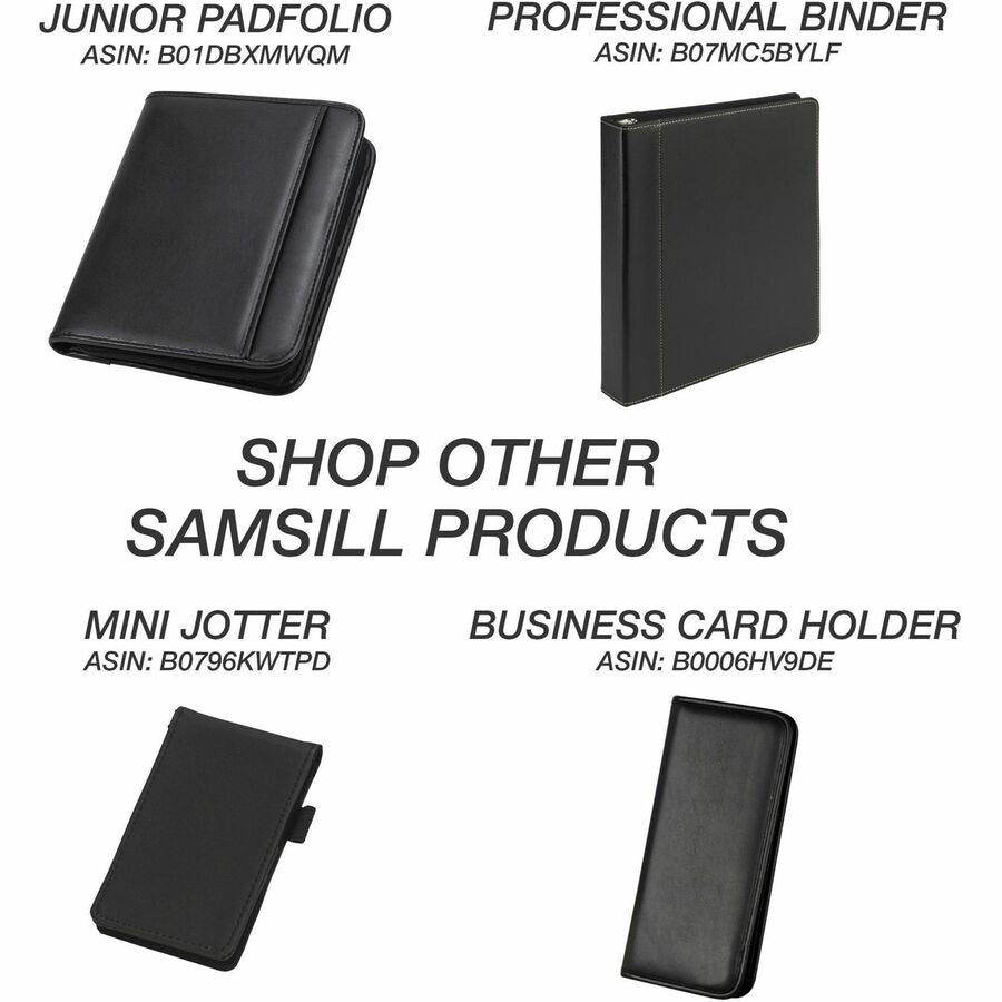 Image of Samsill® Zipper Binder,Letter,Retractable Handles,2 Exterior Pckts,BK