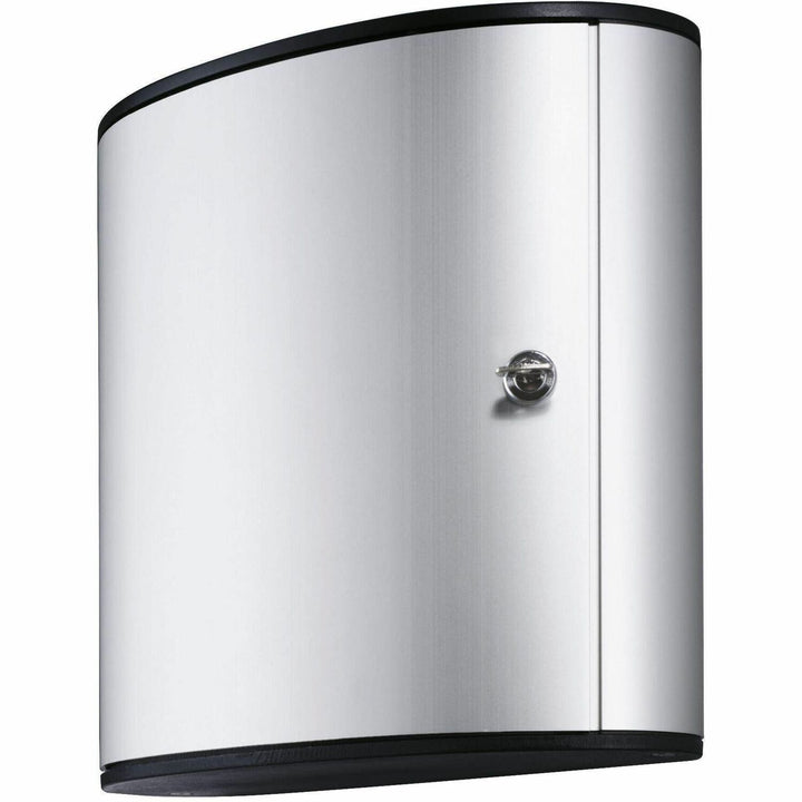 Image of Durable® Locking Key Cabinet, 54-Key, Brushed Aluminum, Silver, 11.75 x 4.63 x 11