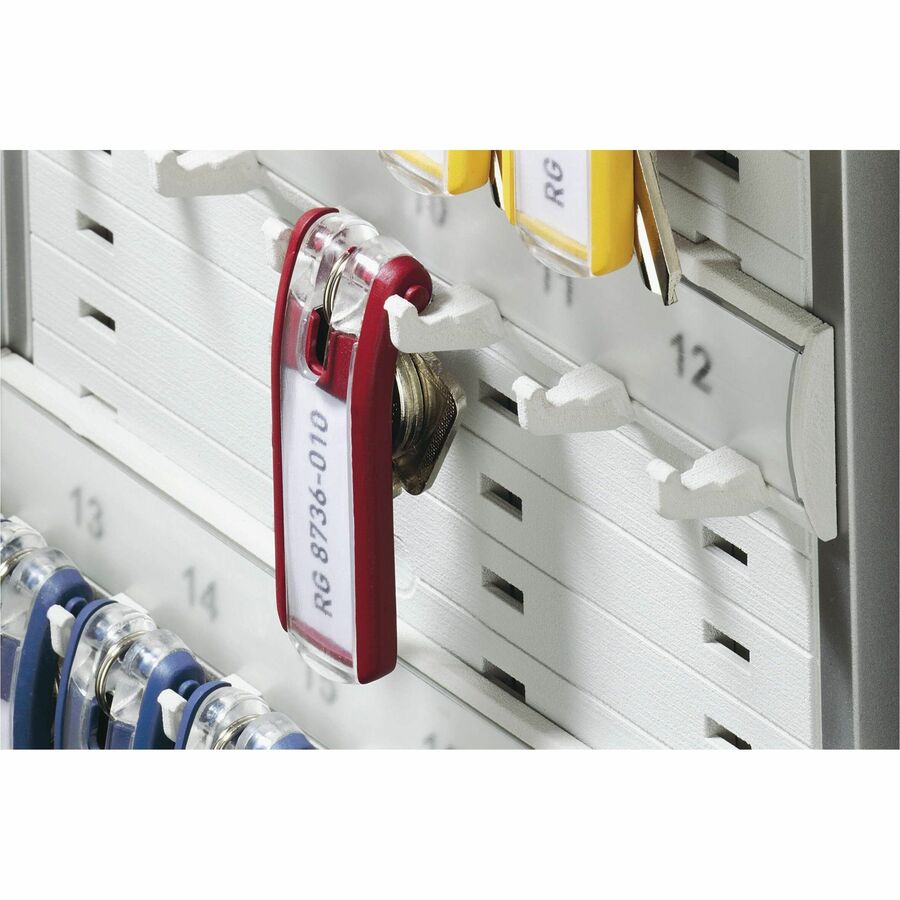 Image of Durable® Locking Key Cabinet, 54-Key, Brushed Aluminum, Silver, 11.75 x 4.63 x 11