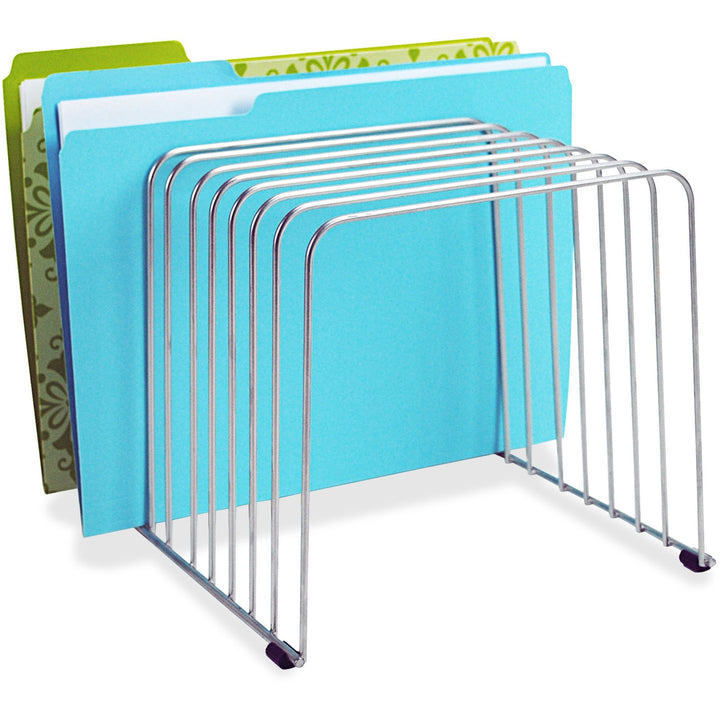 Image of Fellowes® Wire Desktop Organizer, 11 Sections, Letter To Legal Size Files, 9" X 11.38" X 8", Silver