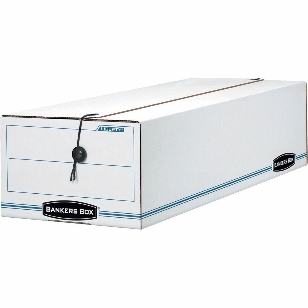 Image of Bankers Box® Liberty Check And Form Boxes, 6.25" X 24" X 4.5", White/blue, 12/carton