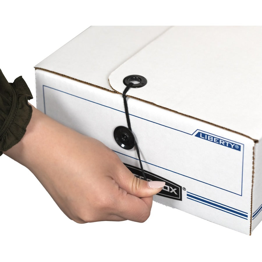 Image of Bankers Box® Liberty Check And Form Boxes, 9.25" X 15" X 4.25", White/blue, 12/carton