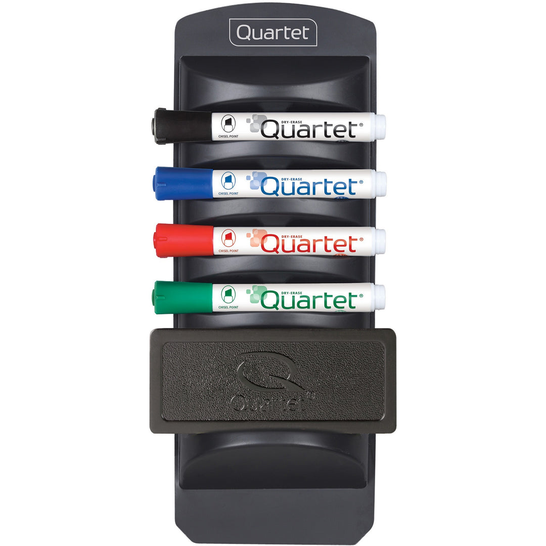 Image of Quartet® Marker Caddy Kit, Broad Chisel Tip, Assorted Colors, 8/set