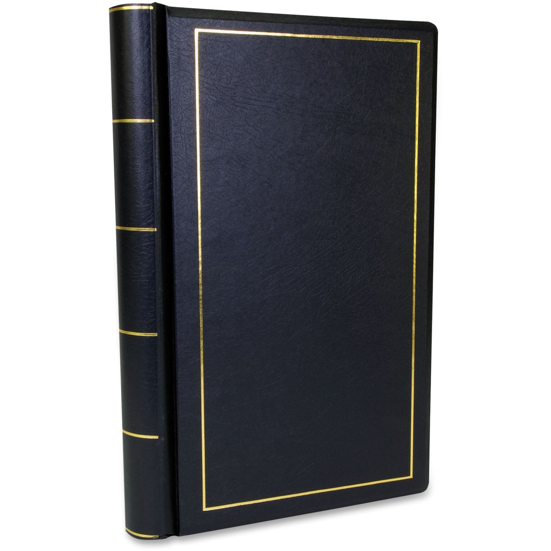 Image of Wilson Jones® Looseleaf Corporation Minute Book, 1-Subject, Unruled, Black/Gold Cover, (250) 14 x 8.5 Sheets