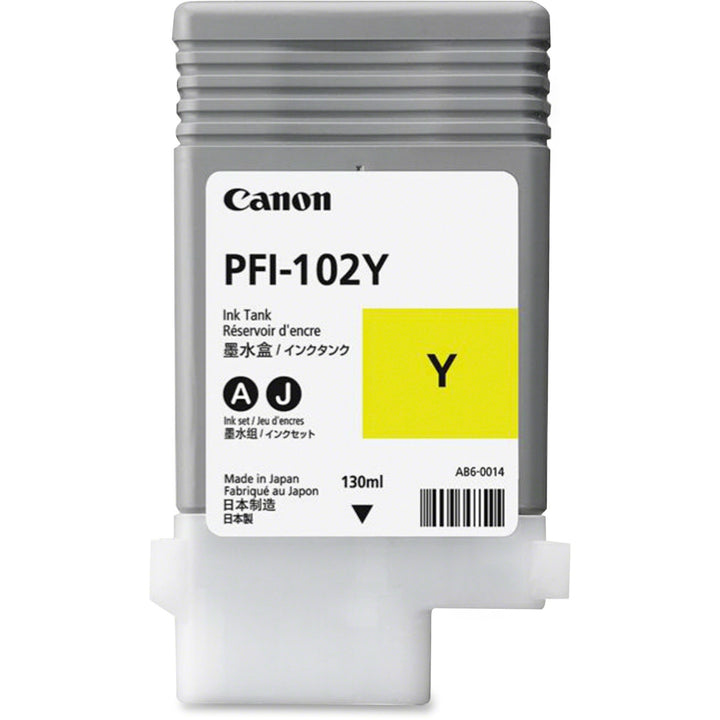 Image of Canon® Ink Cartridge, f/ iPF510/600/710 Series, 130ml, Yellow